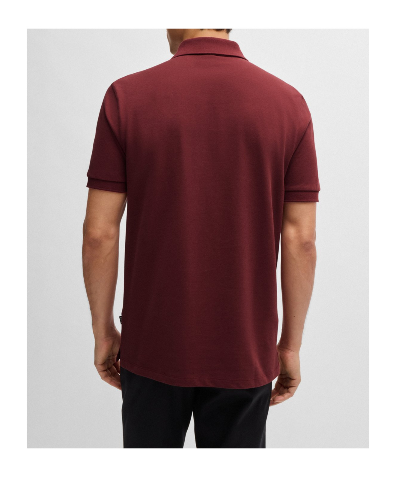 Hugo Boss Pallas Cotton Polo Shirt With Embroidered Logo In Red
