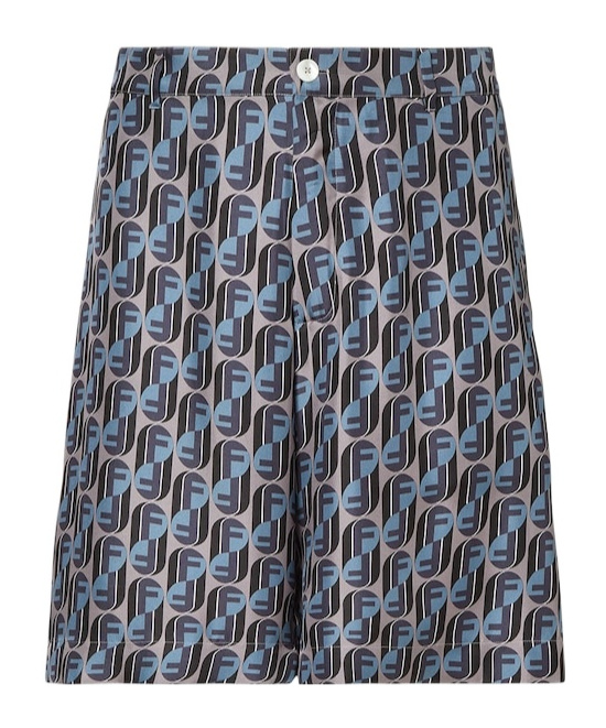 Fendi Silk Bermuda Shorts Featuring All-over Print In Multi