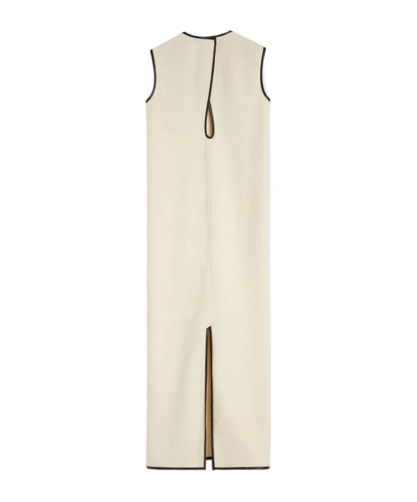 Jil Sander Contrasting-trim Maxi Dress In Neutral