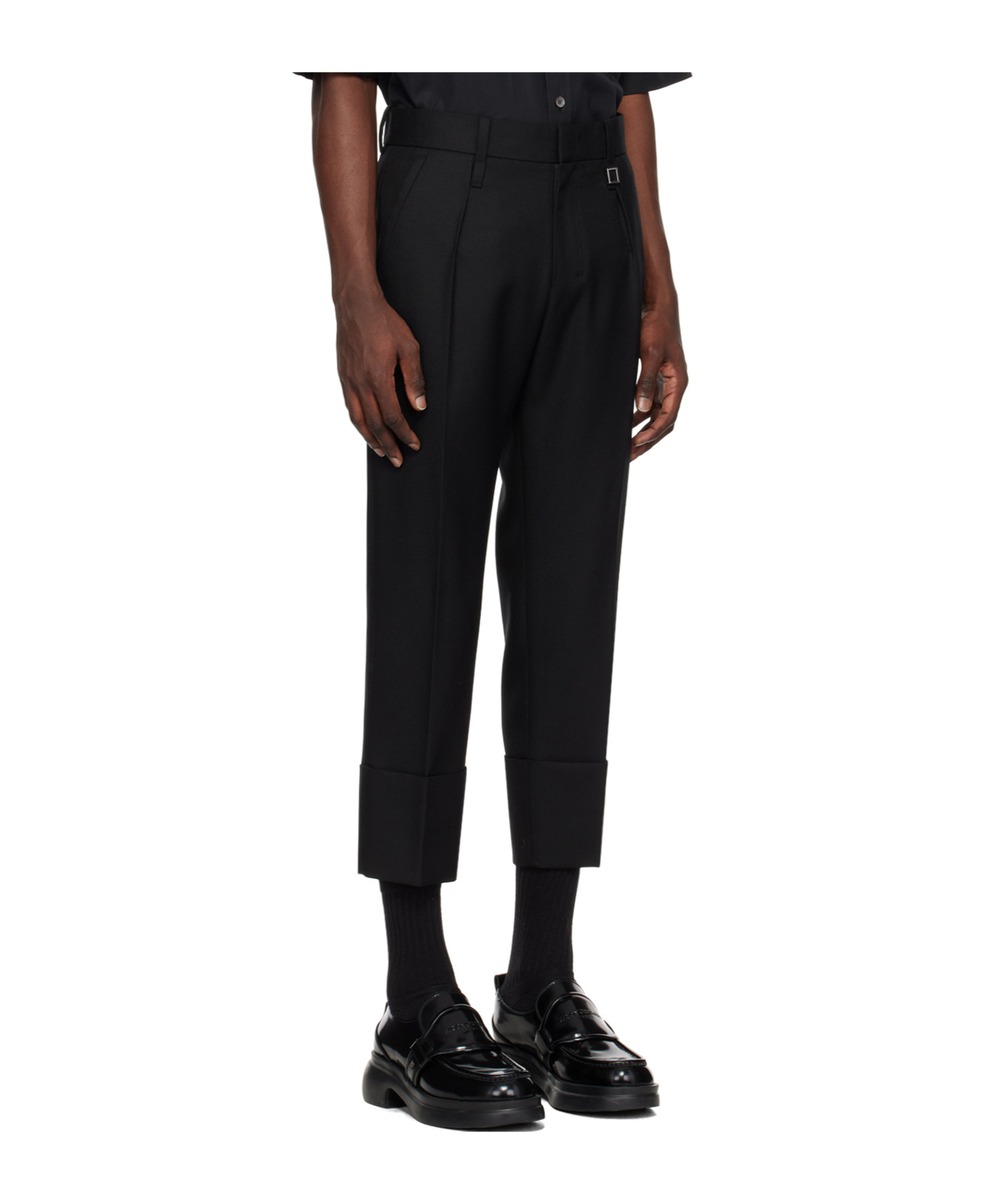 Wooyoungmi Belt Loops Slacks In Black