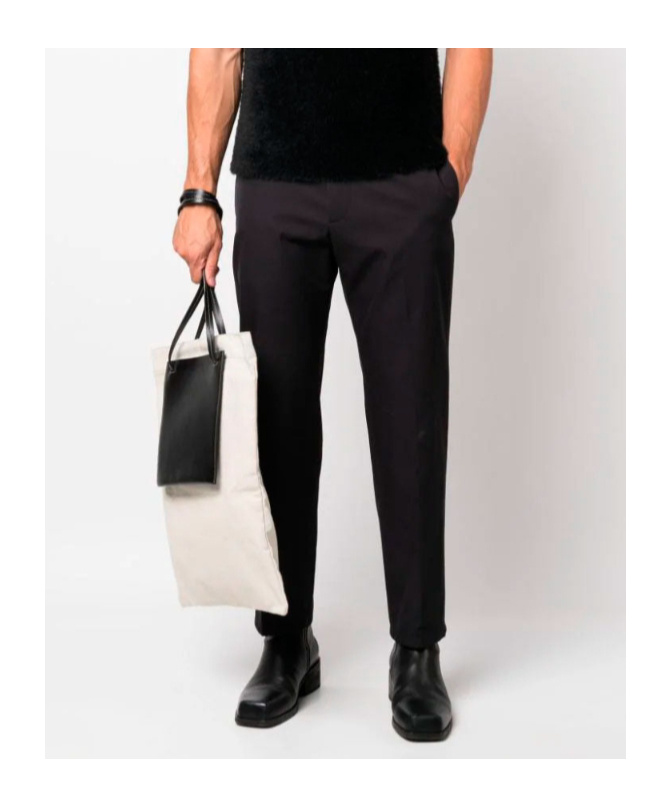 Jil Sander Straight-leg Cotton Trousers In Blue