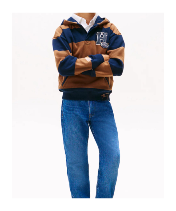 Tommy Hilfiger Striped Hoodie In Multi