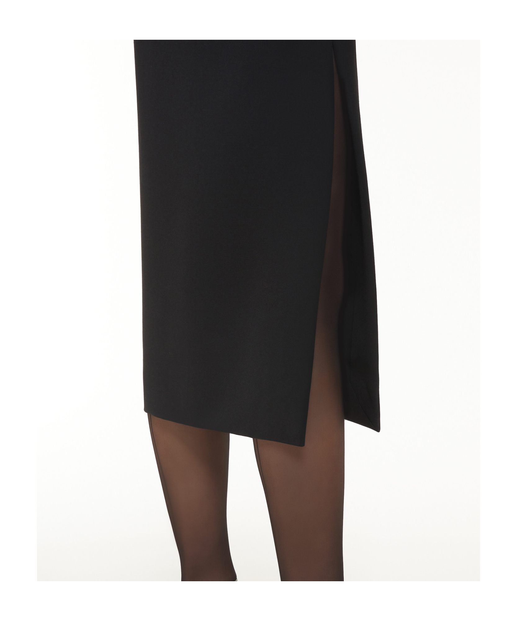Sportmax Asymmetrical Wool Dress In Black
