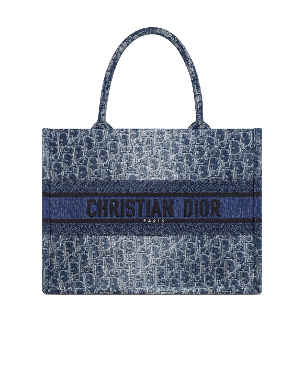 Dior Medium Book Tote Handbag In Blue