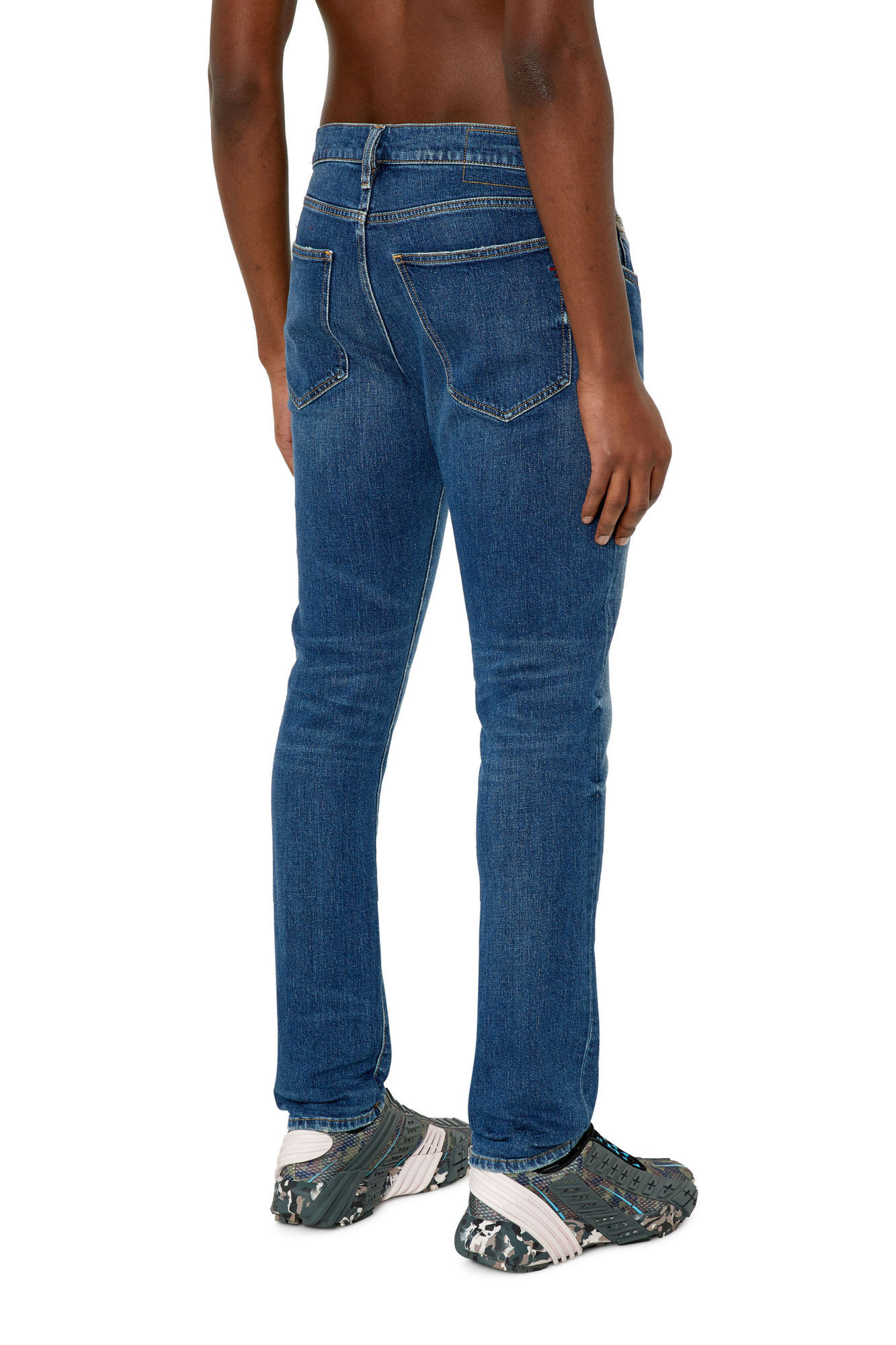 Diesel Drawstring Denim Trousers In Blue