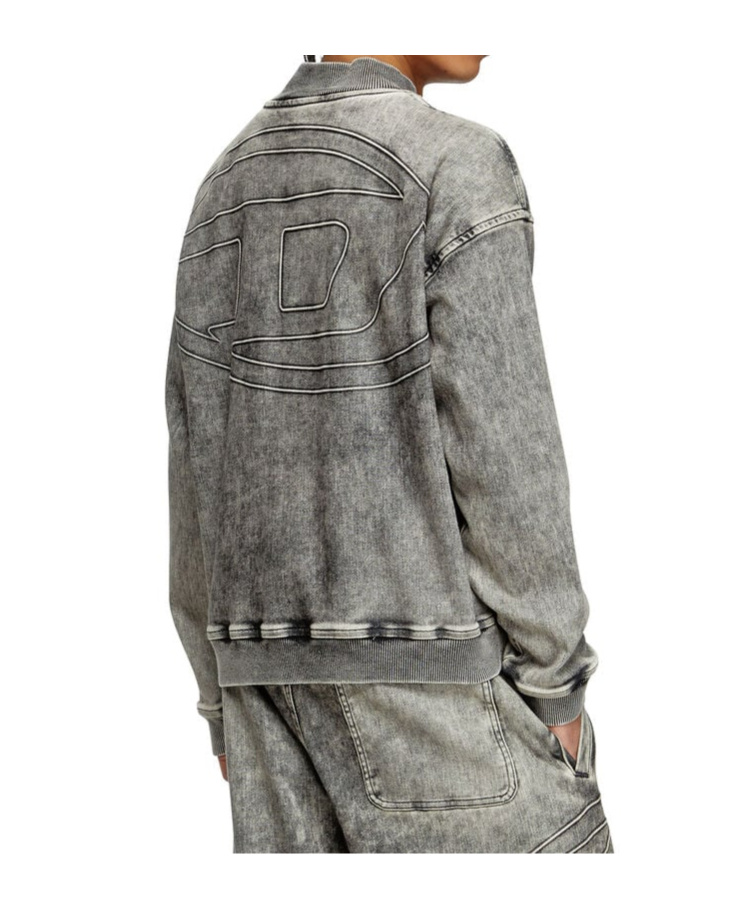 Shop Diesel D-carly-s Sport Jacket In Gray