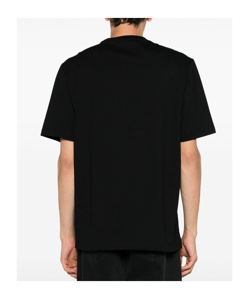 Versace Logo-print Cotton T-shirt In Black
