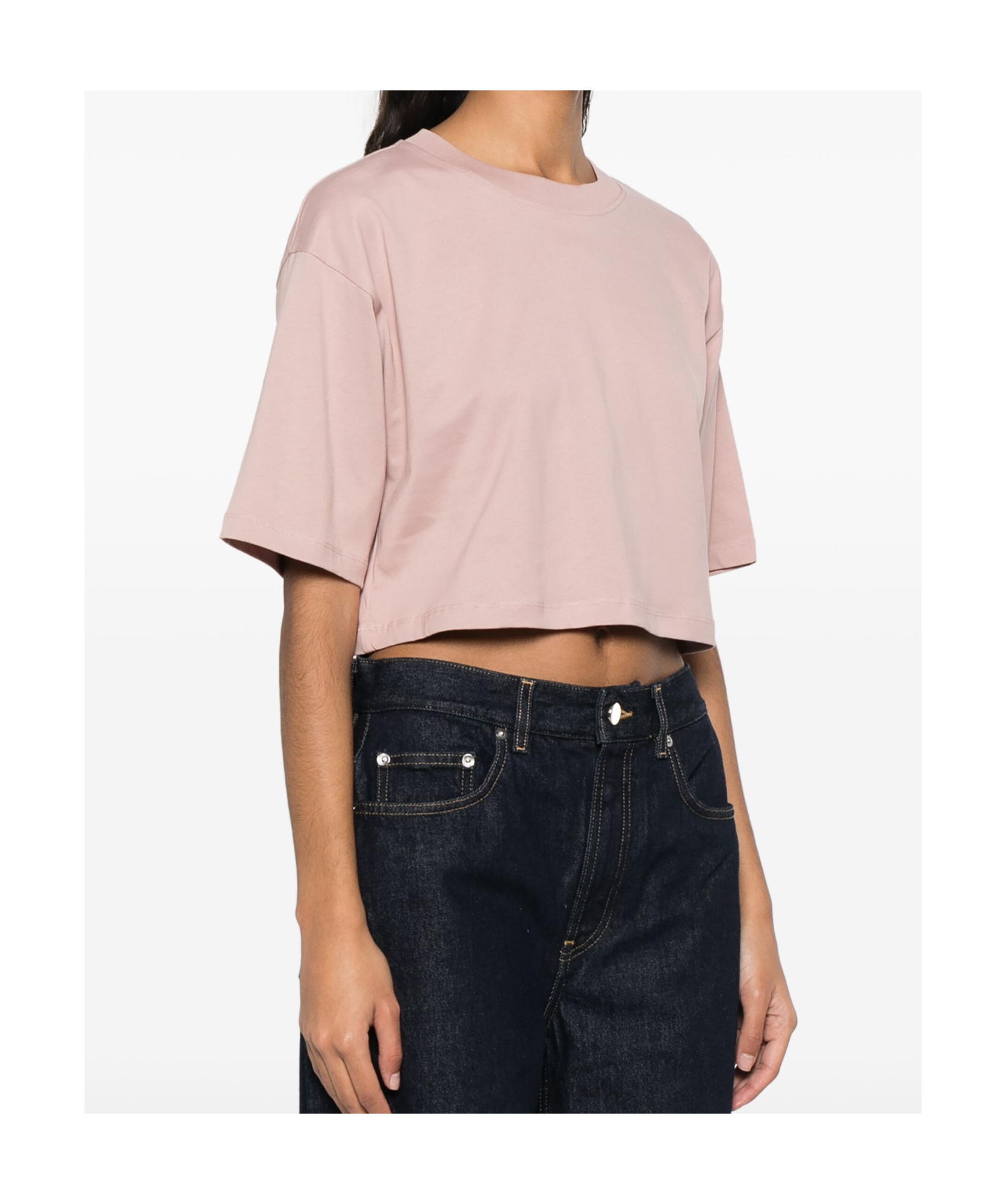 Loulou Studio Gupo Cropped T-shirt In Pink
