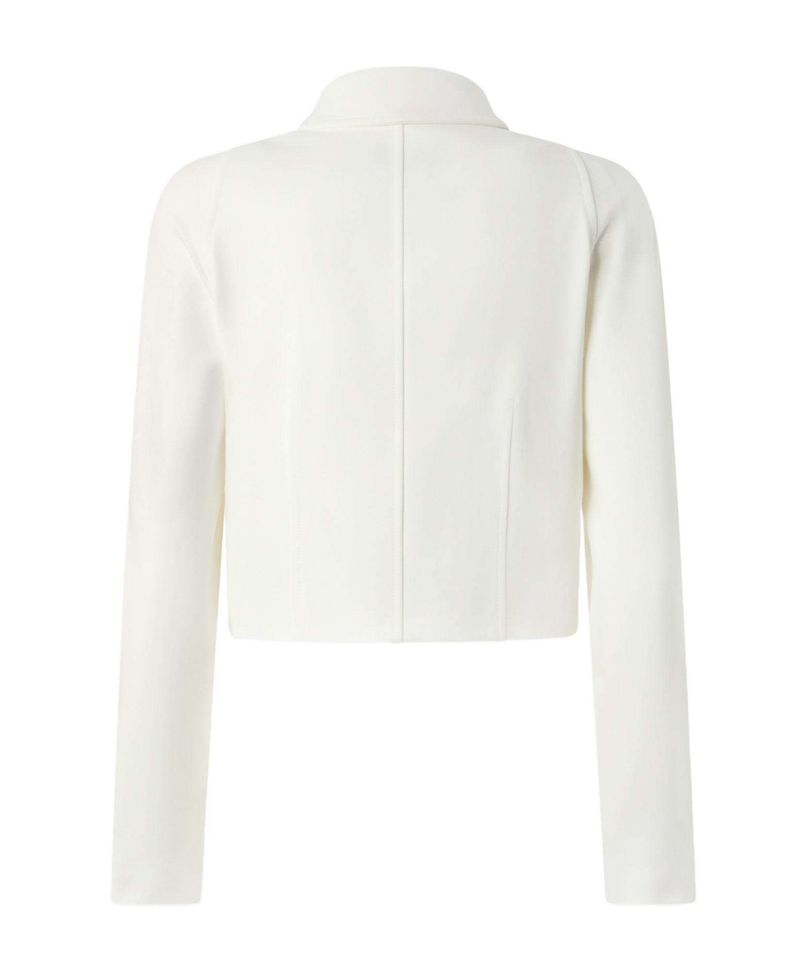 Pinko Cropped Buttoned Jacket In White