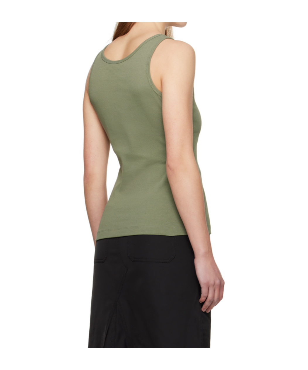 Juunj Green Scoop Tank Top In Green