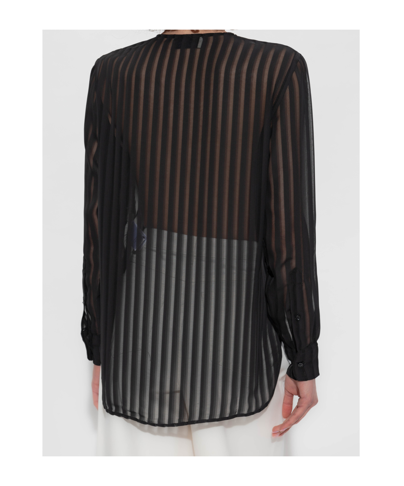 Shop Officine Generale Long-sleeved Shirt In Black
