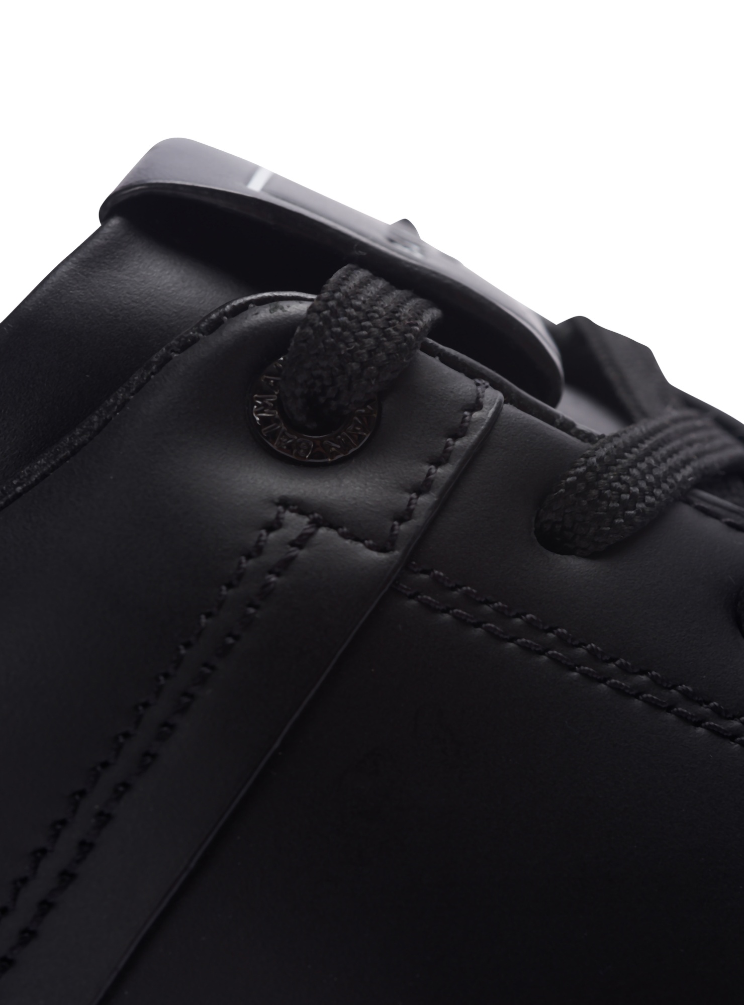 Balmain Black Low Top Sneakers With Logo In Leather In Black