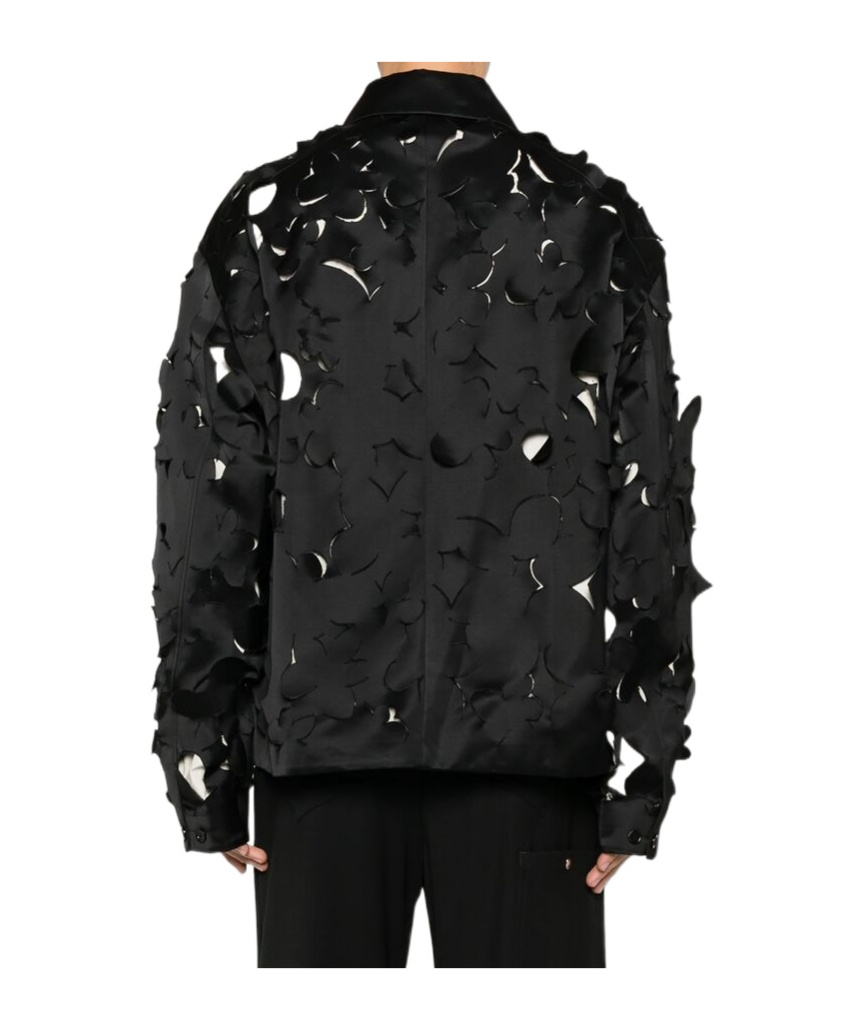Marni Cut-out Bomber Jacket In Black