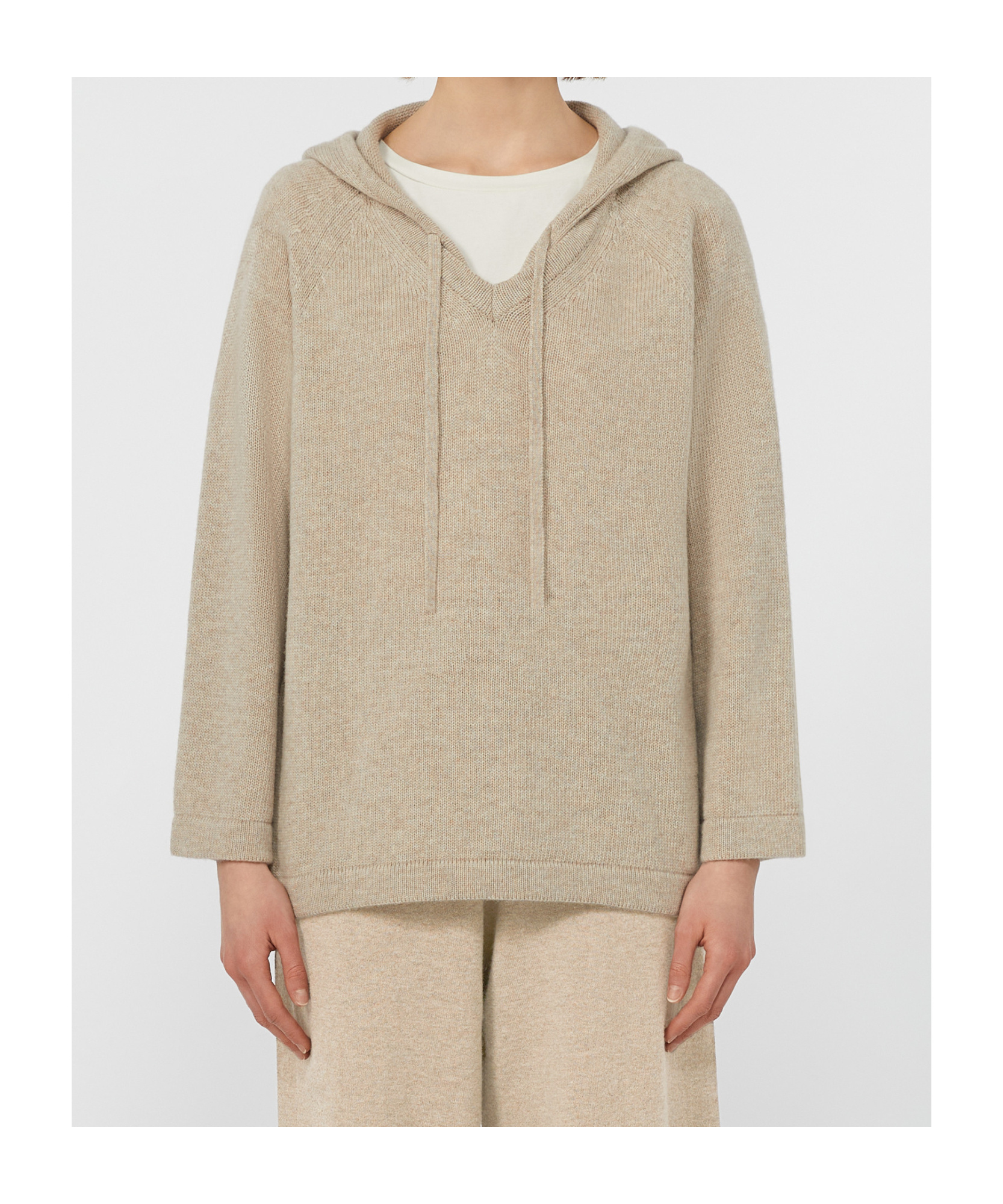 Weekend Max Mara Wool Knit Sweatshirt In Neutral
