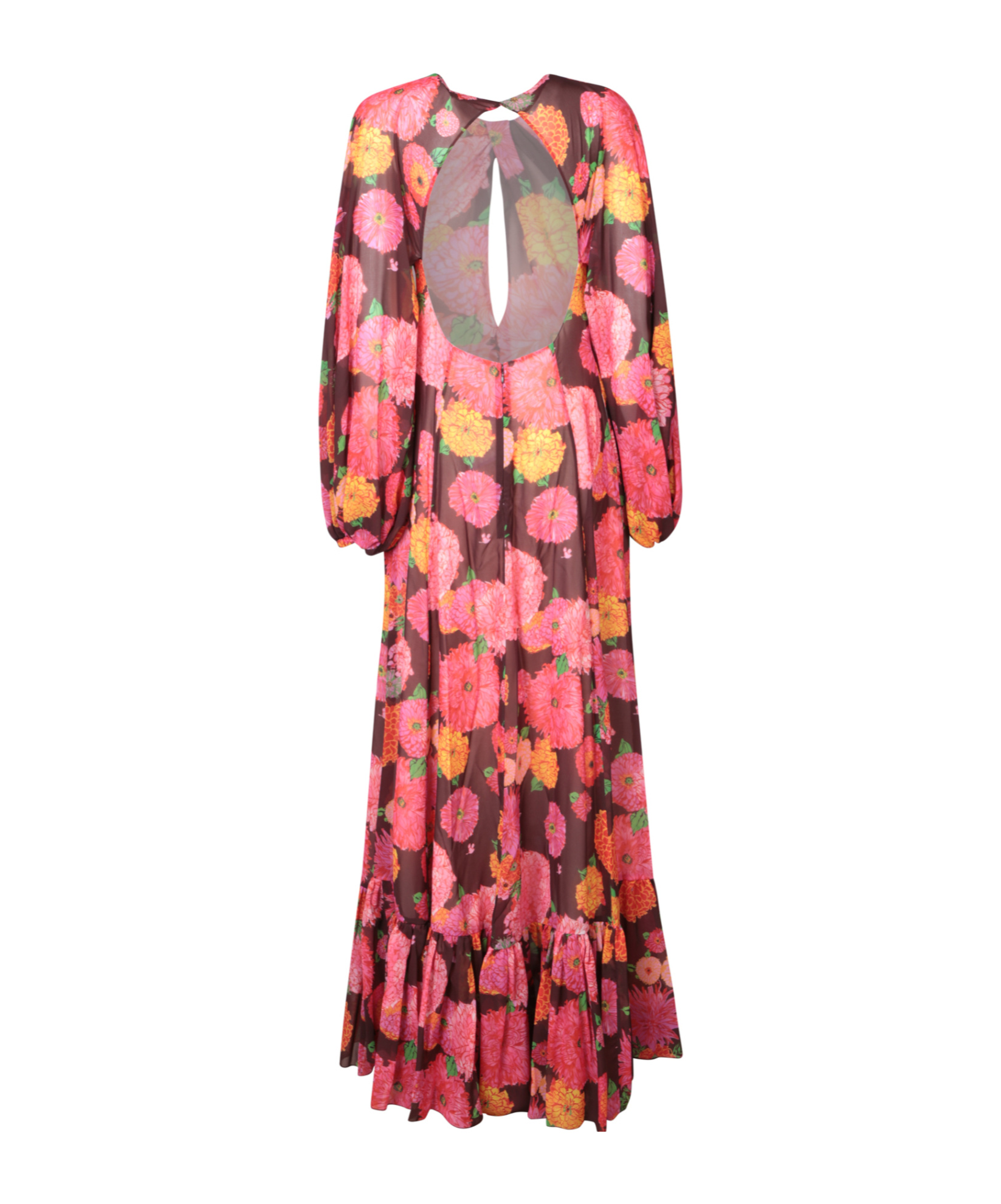 La Doublej Long Flared Dress In Red