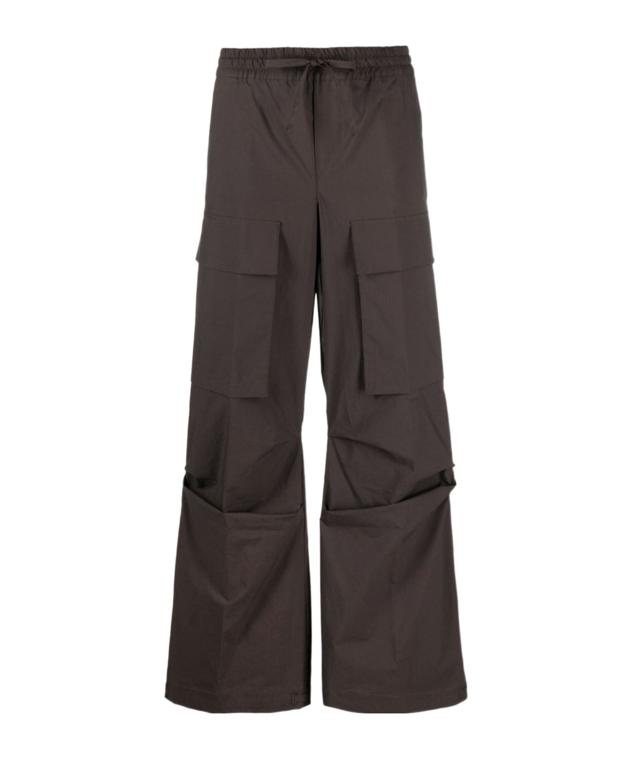 P.a.r.o.s.h Straight-leg Cargo Trousers In Black