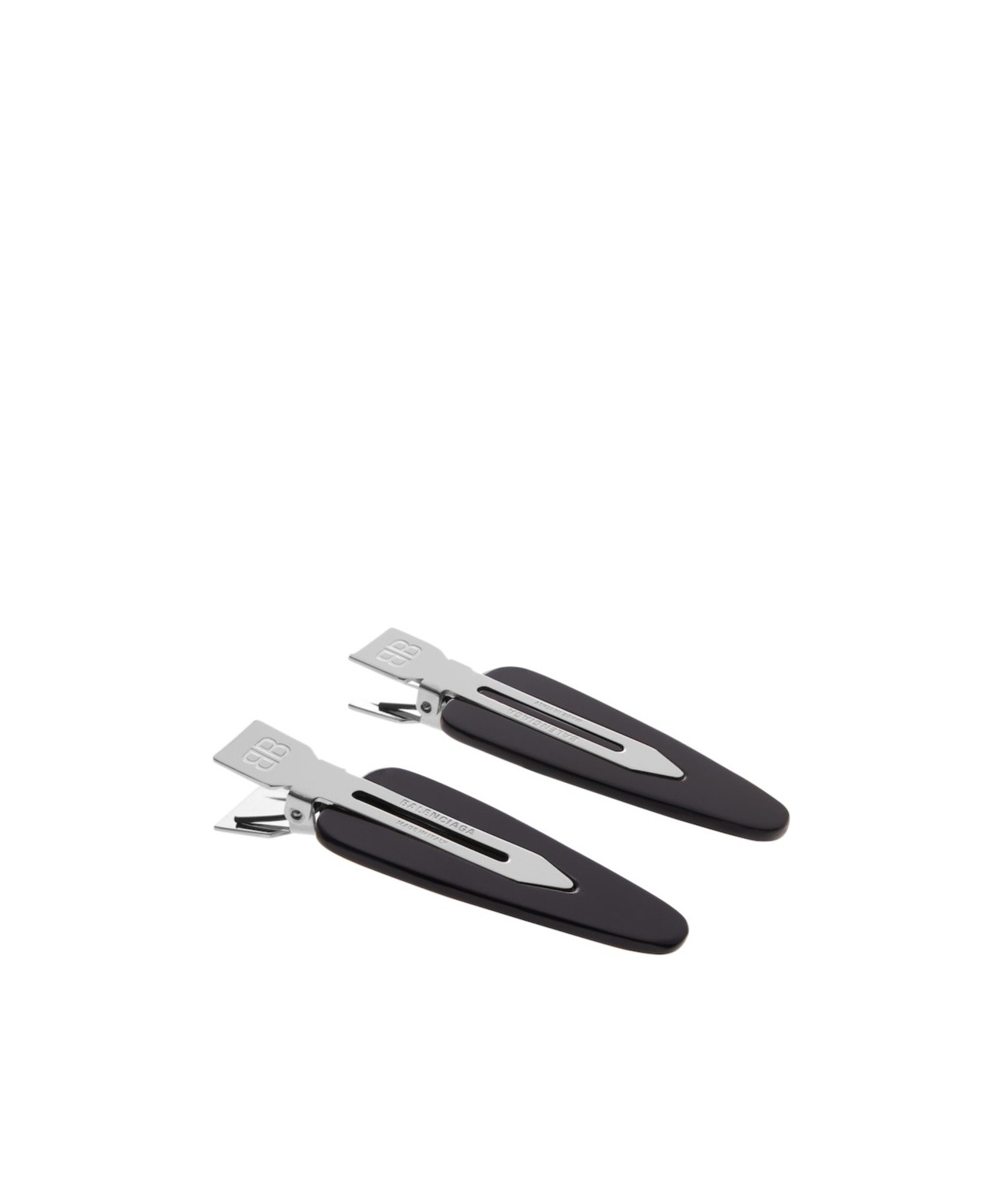 Balenciaga Women Set Of Two Logo Engraved Hair Clips In Multi