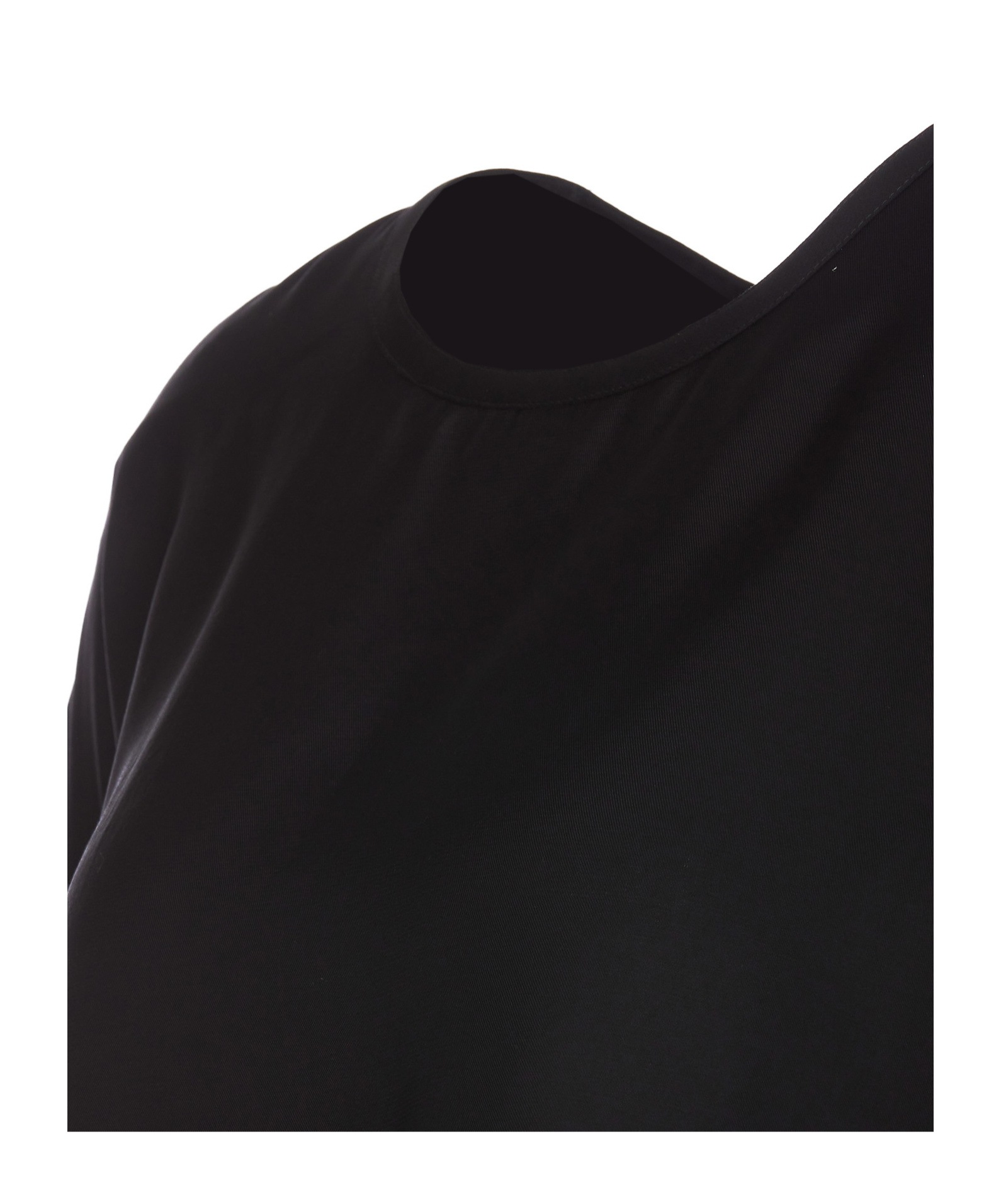 Pinko Drop-shoulder Cropped Blouse In Black