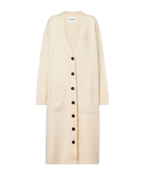 Jil Sander Wool Cardigan In Nude