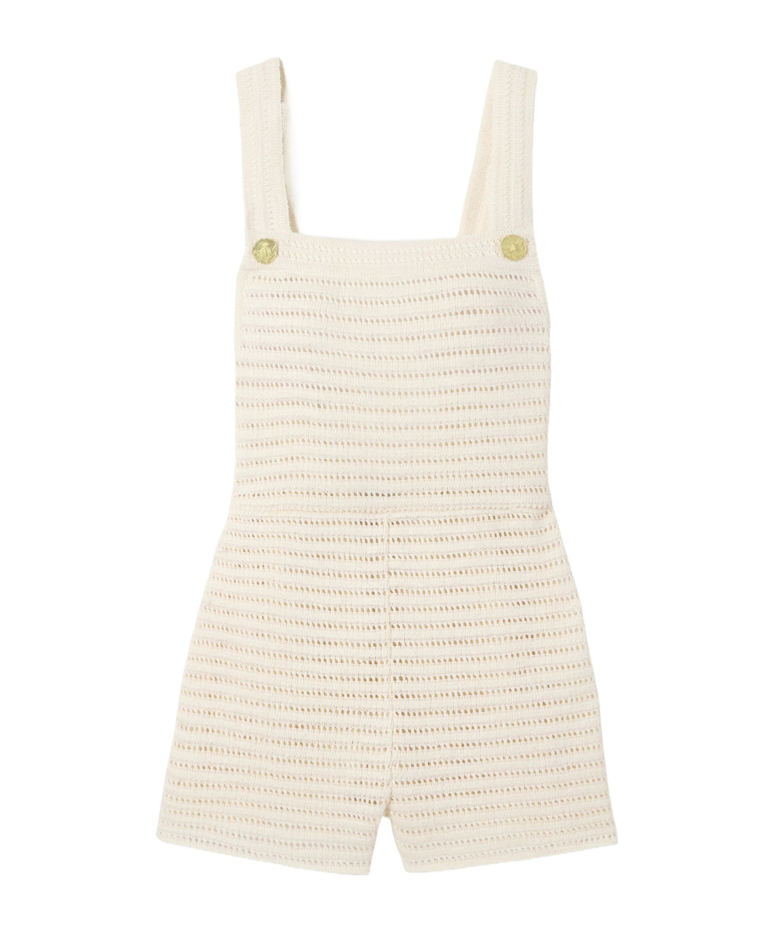 Le Kasha Organic Linen Romper In White