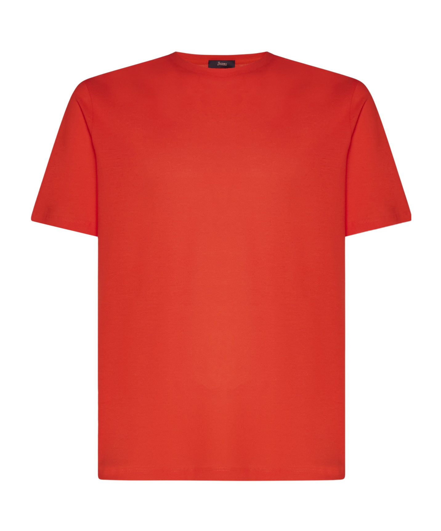 Herno Plain Cotton T-shirt In Red