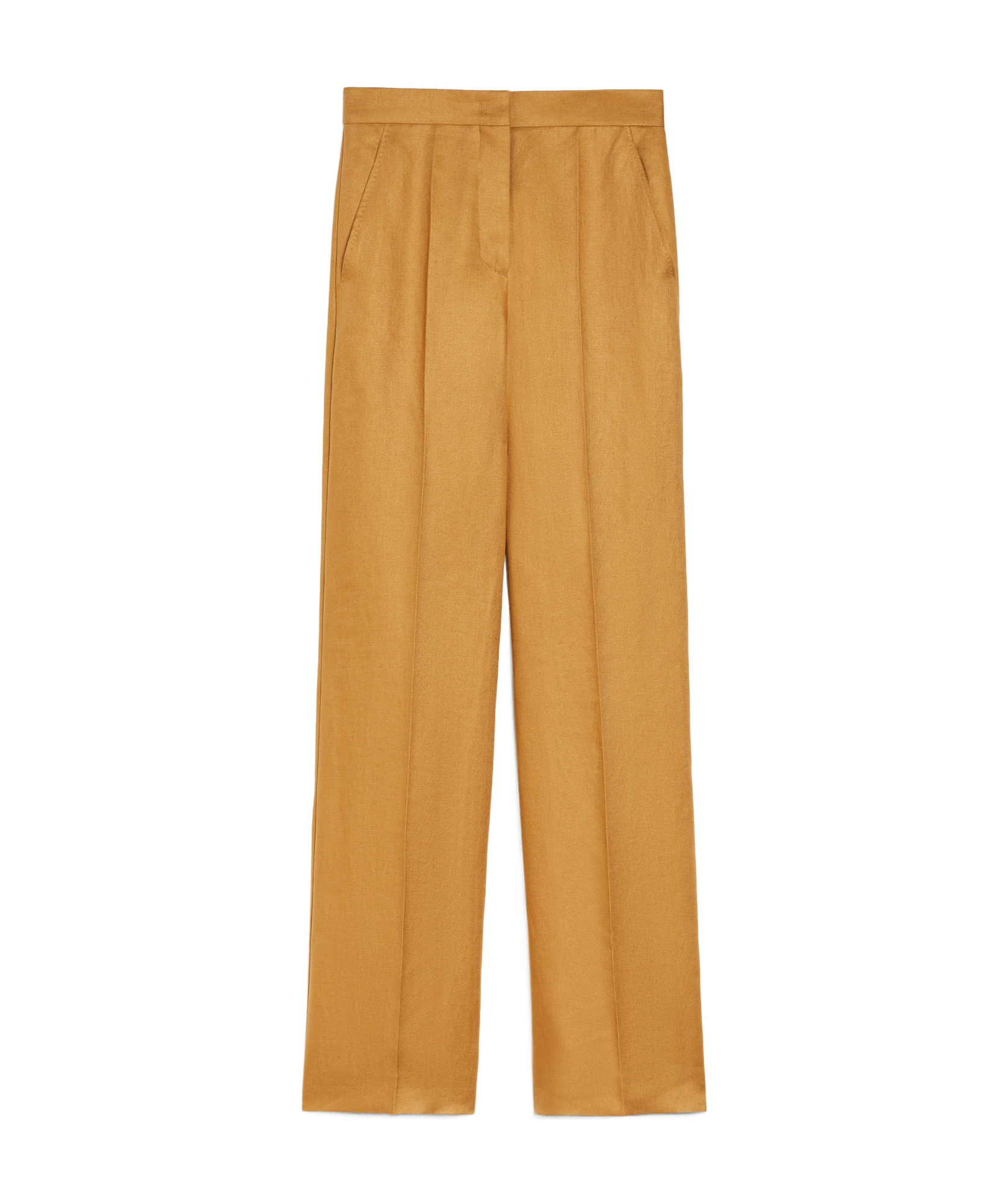 Max Mara Linen Trousers In Brown