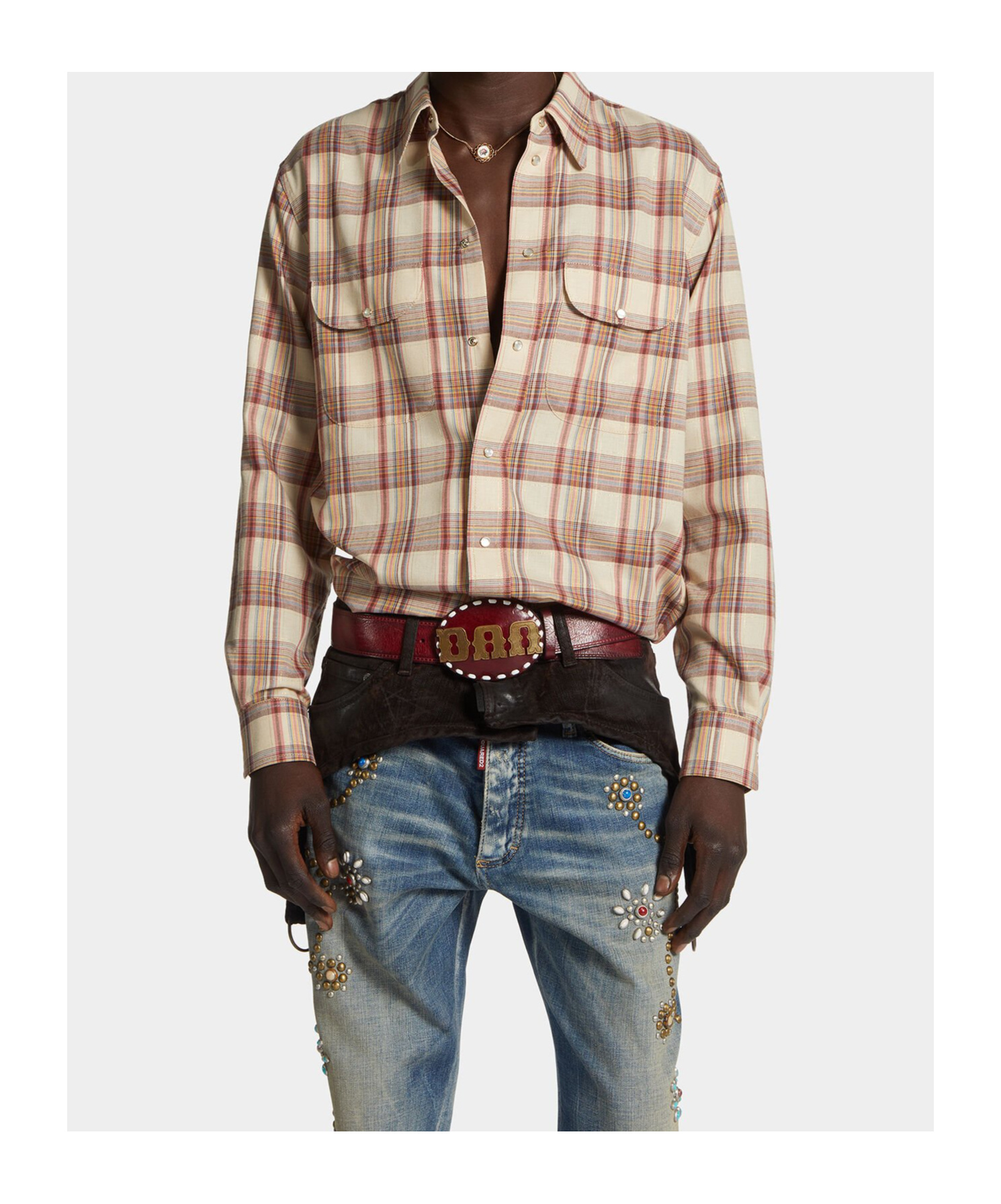 Dsquared2 Checked Pocket Shirt In Neutral
