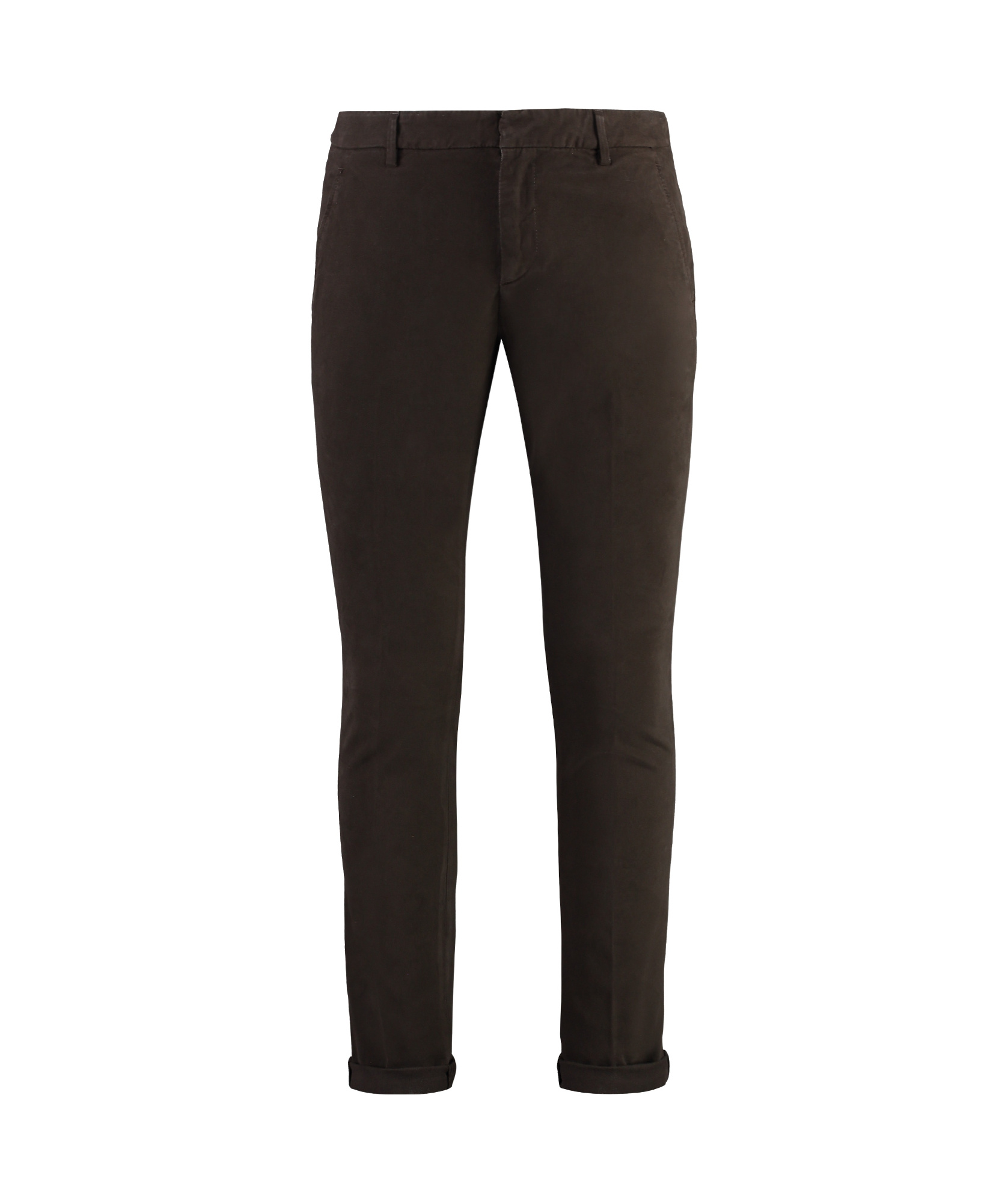 Dondup Gaubert Cotton Chino Trousers In Black