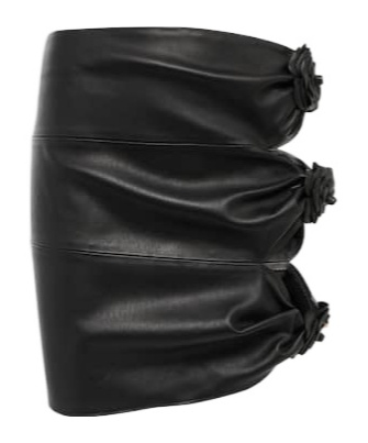 Magda Butrym Leather Cutout Miniskirt In Black