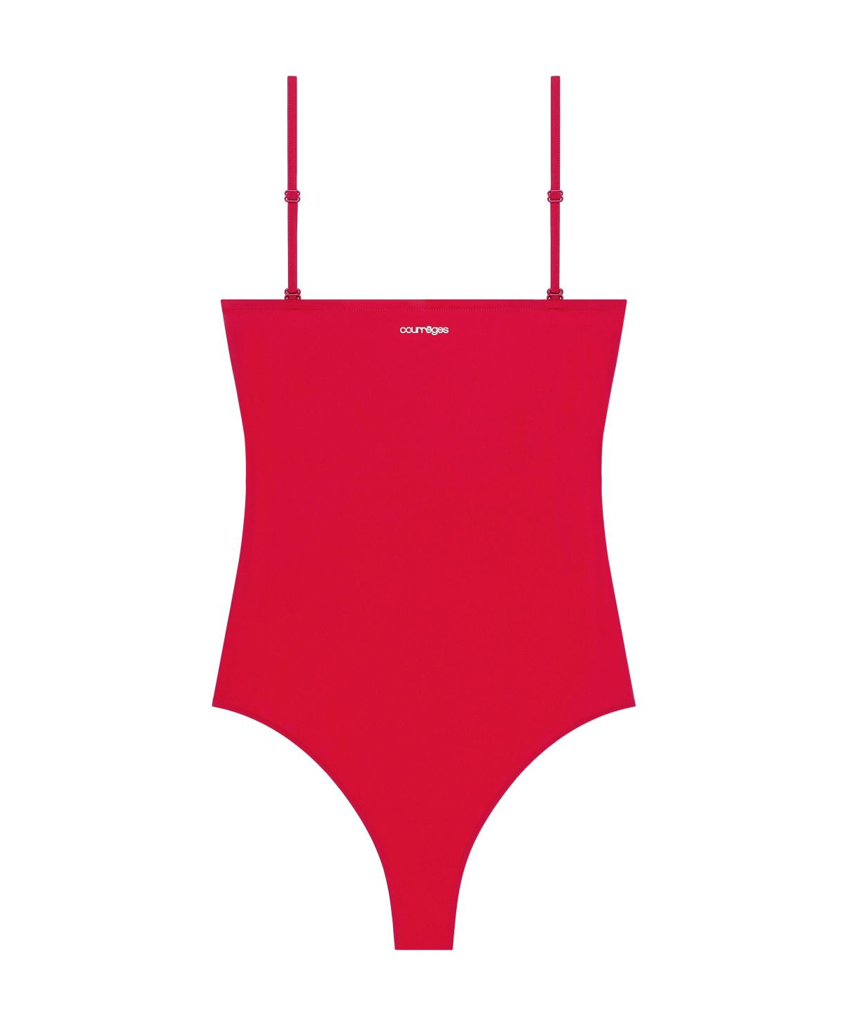 Courrèges Square Neck One-piece With Adjustable Straps