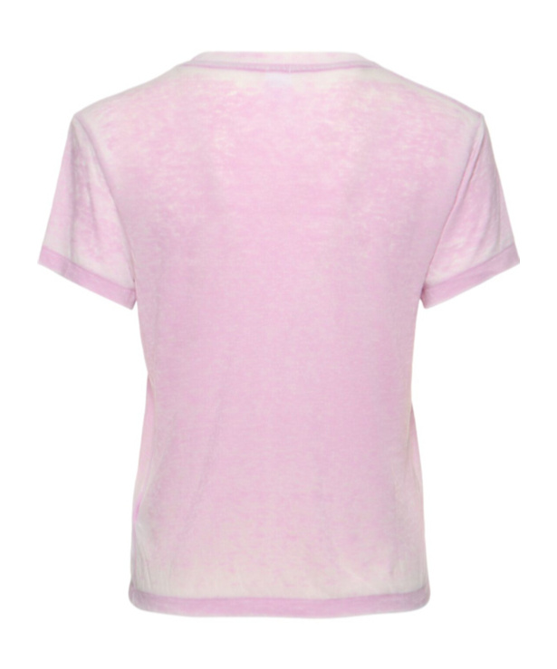 Re/done Printed Round-neck T-shirt In Pink