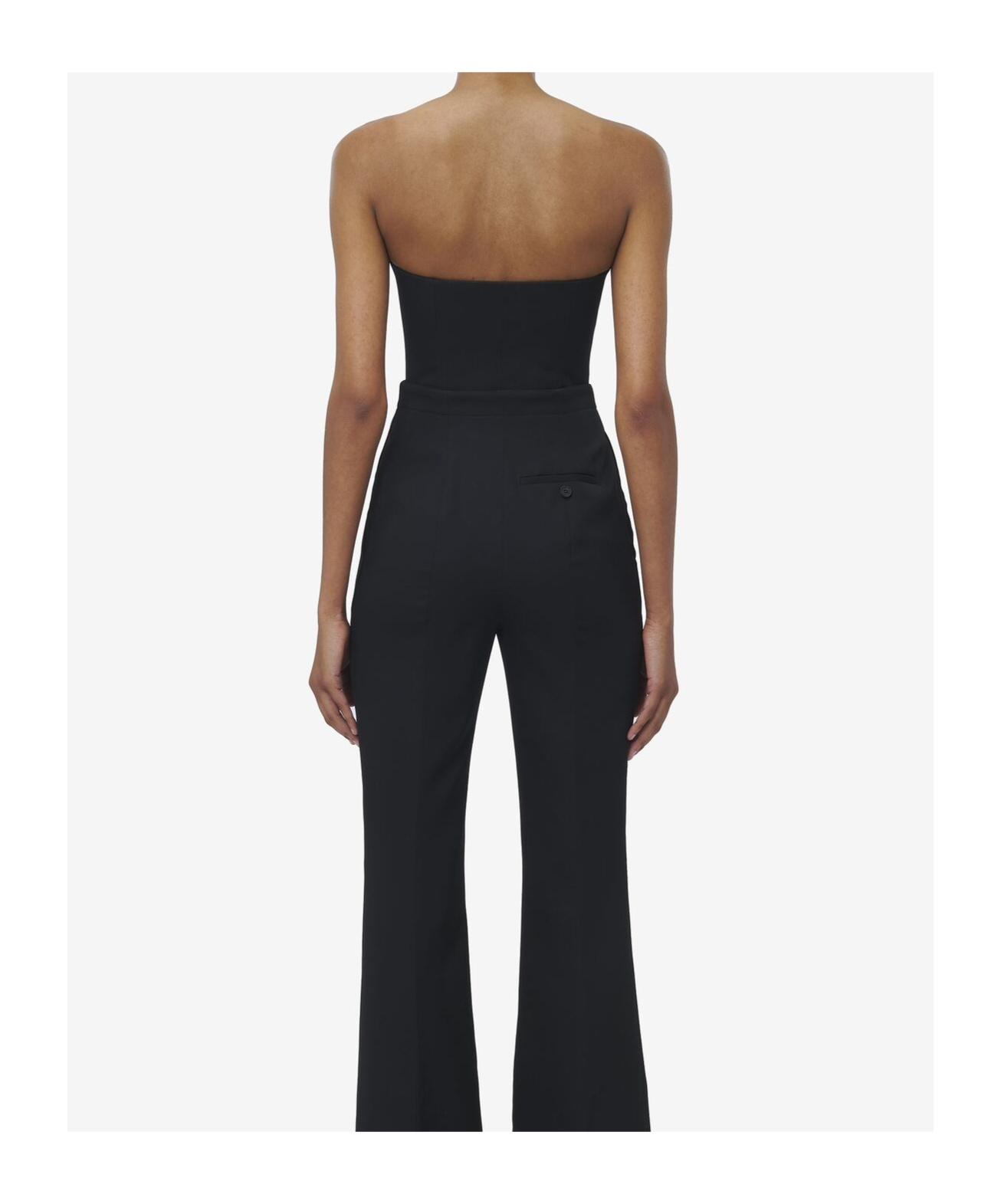 Alexander Mcqueen Asymmetrical Corset In Black