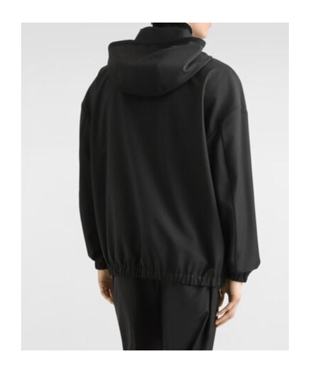 Dolce & Gabbana Hooded Woolen Jacket With Tag In Black