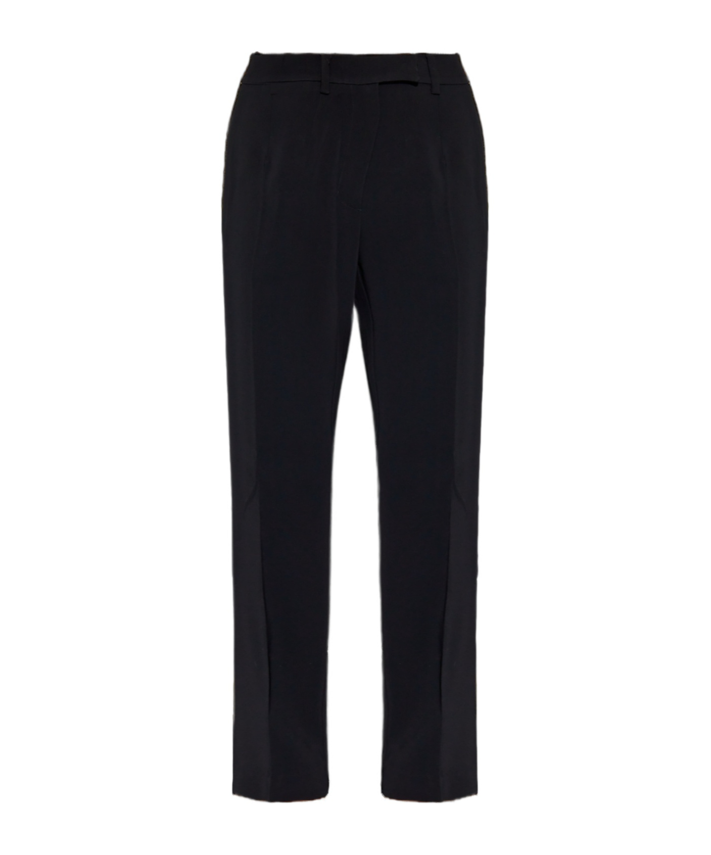 Shop Emporio Armani Slim-legged Tailored Trousers In Black