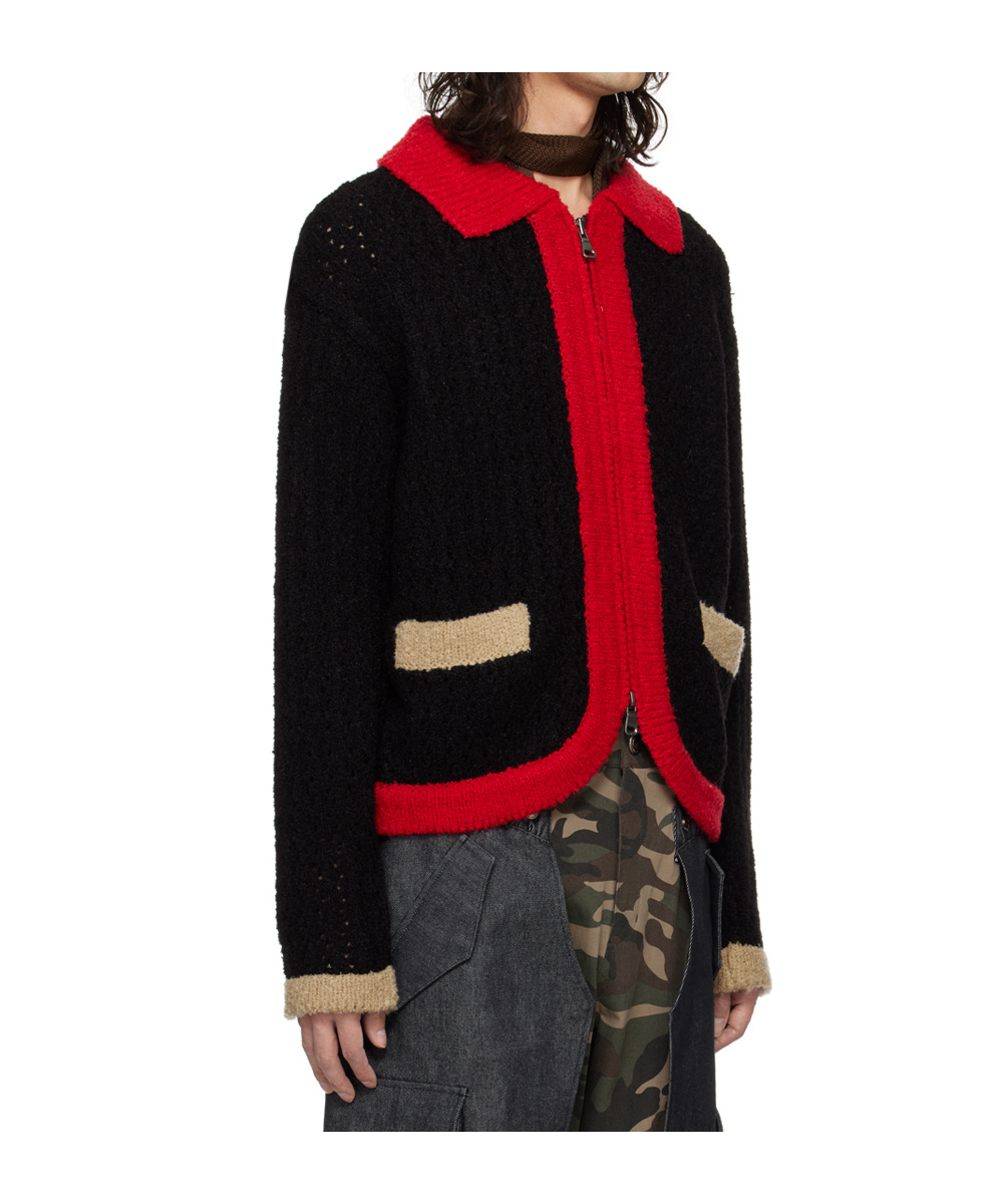 Andersson Bell Black Elass Cardigan In Red/black