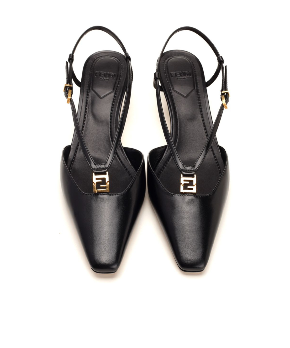 Shop Fendi High-heeled Sandals In Black