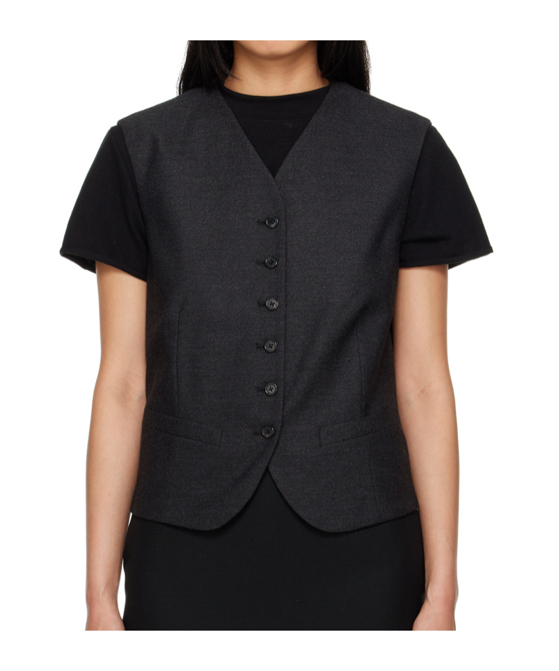 The Row Vegas Button Vest In Black