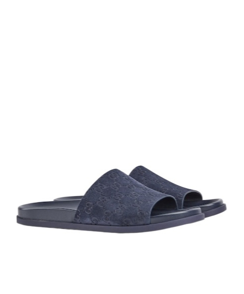 Gucci Men's Slide Sandal In Blue