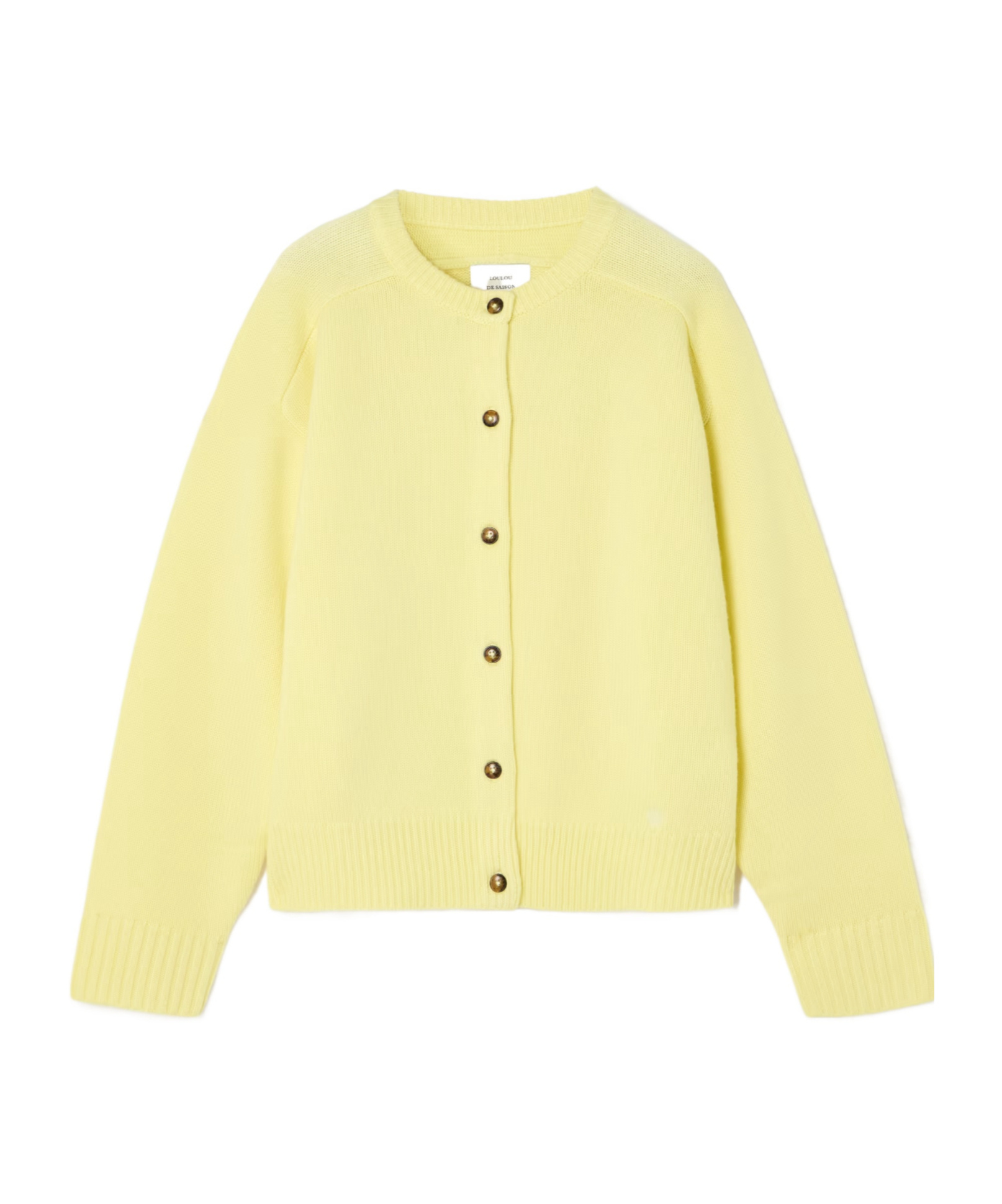 Loulou De Saison Aidar Merino Wool And Cashmere-blend Cardigan In Yellow