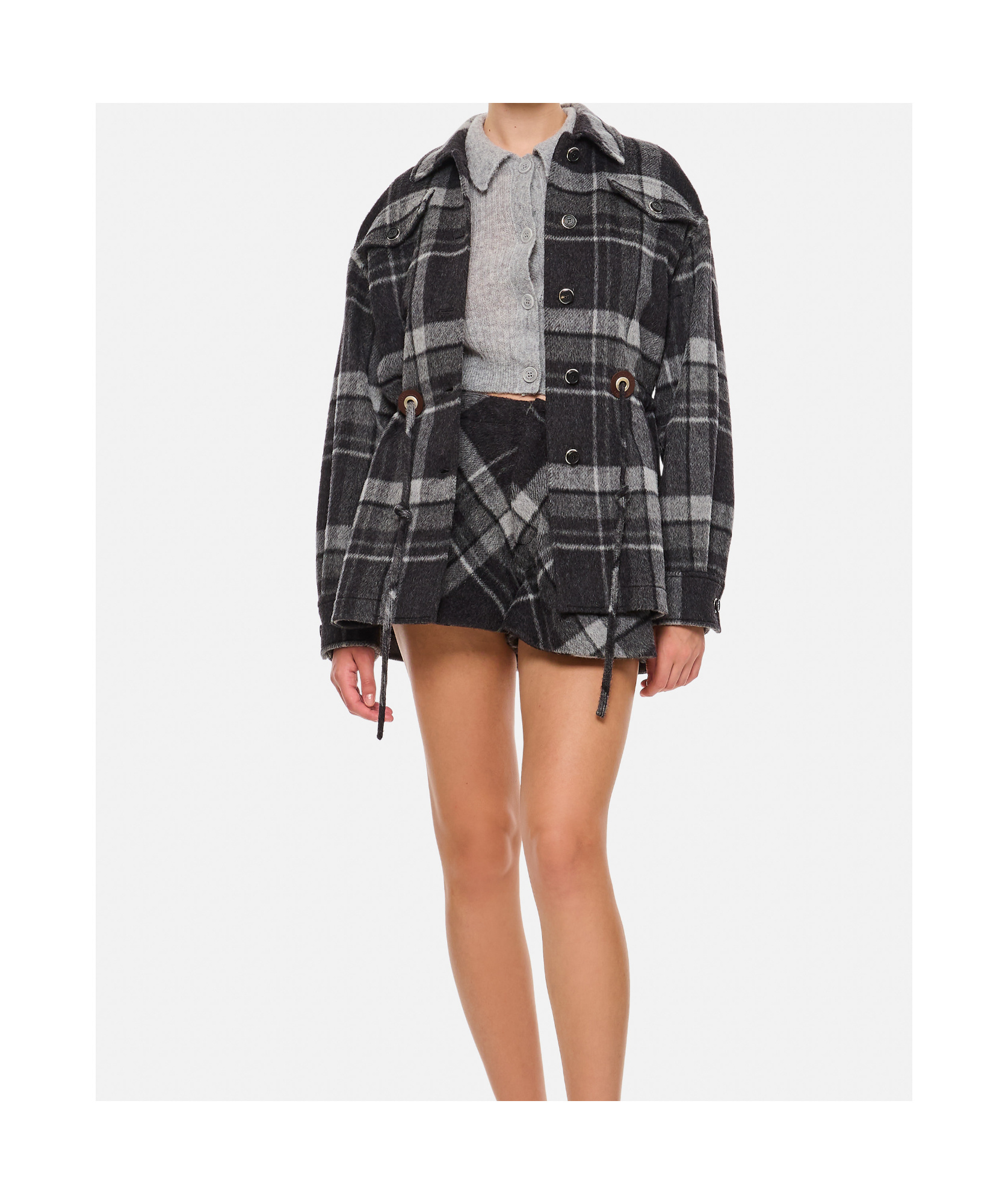 Durazzi Milano Checked Casual Jacket In Brown