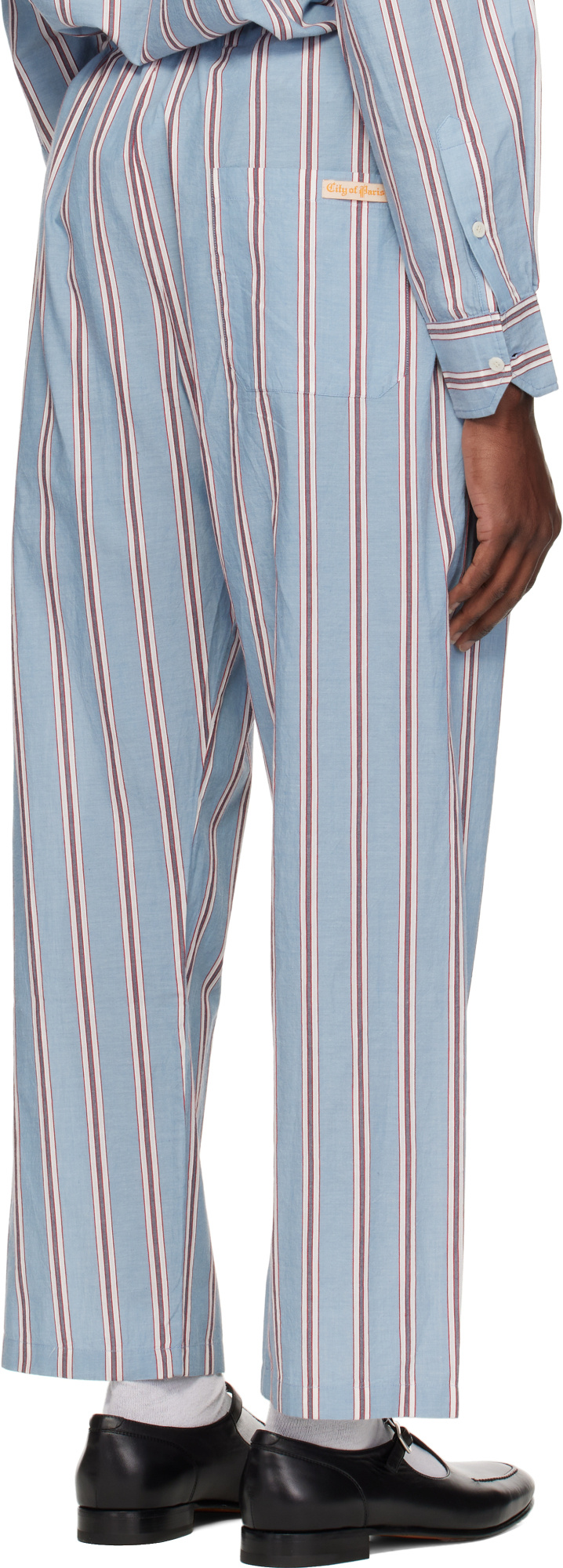 Bode Drawstring Pajama Pants In Blue