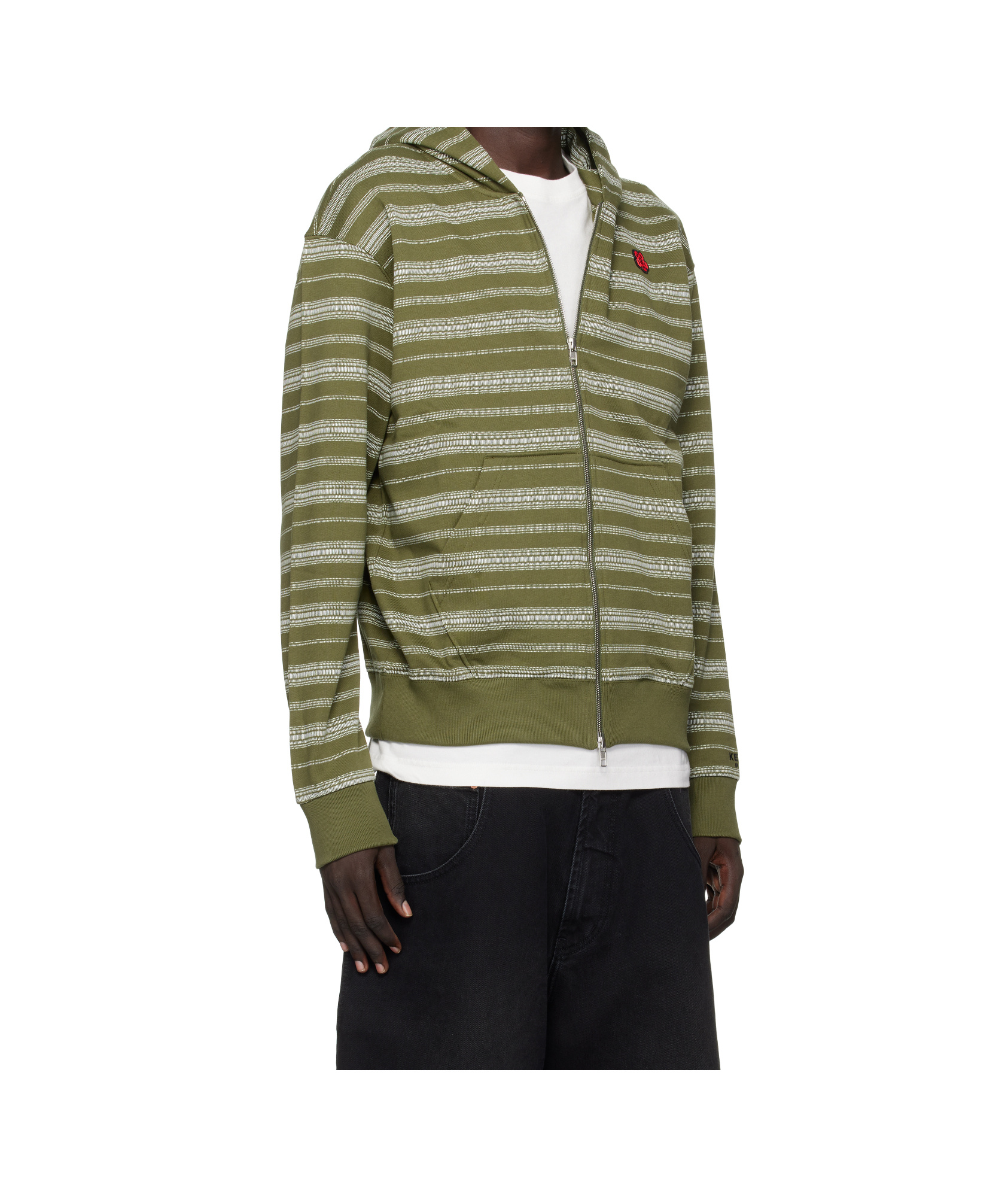 Kenzo Long-sleeved Hoodie In Green