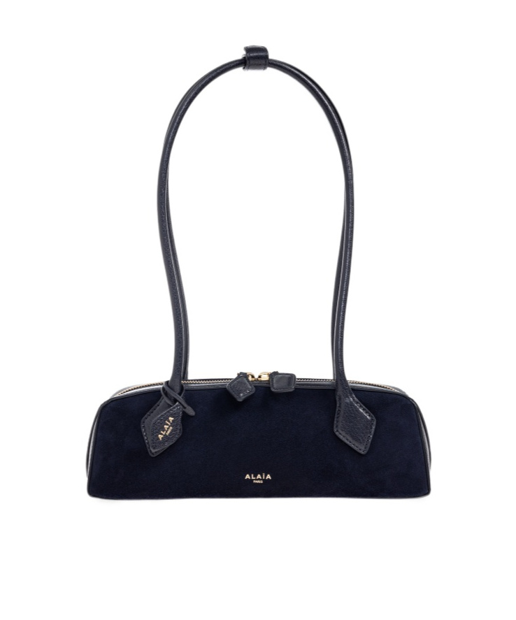 Alaïa Zipper Shoulder Bag In Black