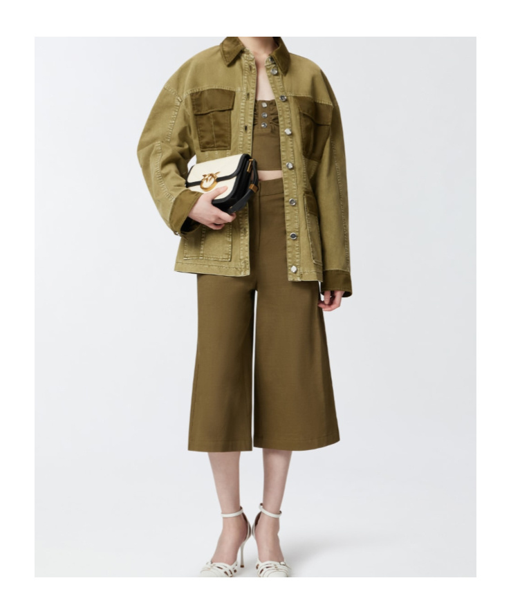Pinko Field Jacket With Pockets In Multi