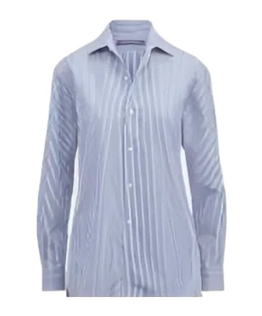 Ralph Lauren Stripe Print Shirt In Gray