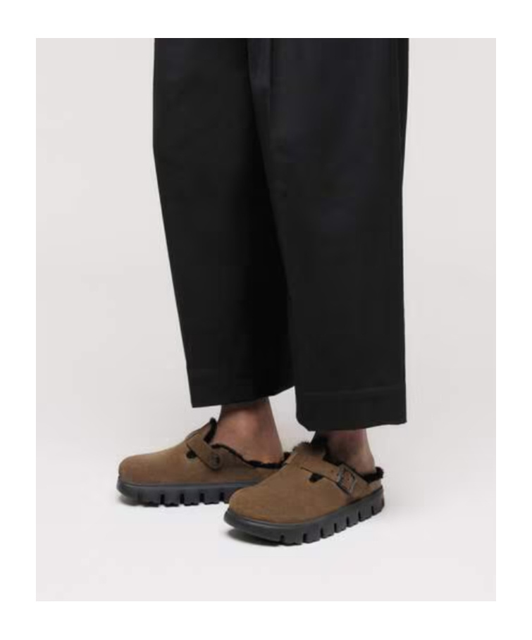 Birkenstock Boston Chunky Shearling In Brown