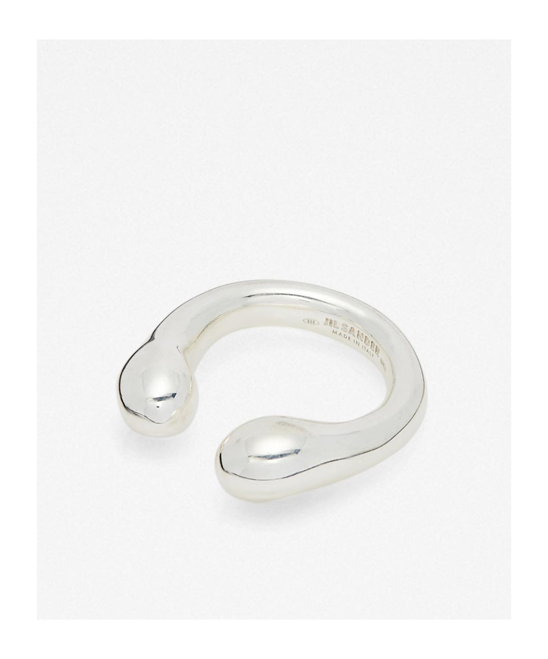 Jil Sander Logo Ring In White