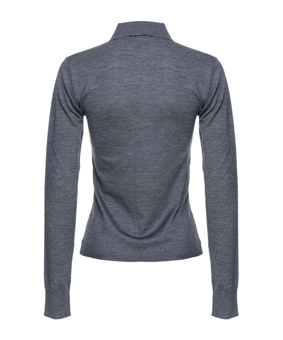 Shop Pinko Liquoroso Wool Polo Top In Gray