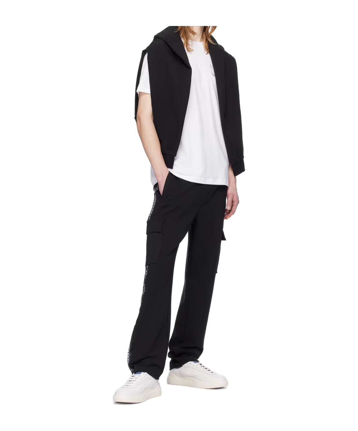 Shop Hugo Boss Double-pocket Design Sweatpants In Black