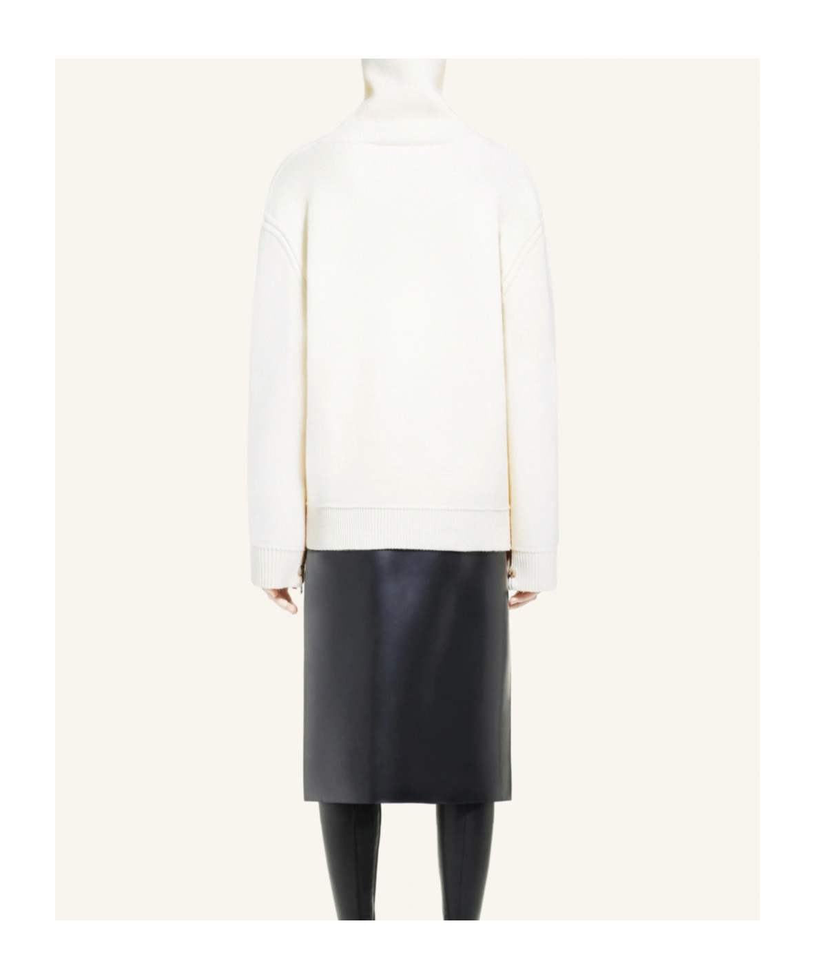 Shop Courrèges Oversized Mock-neck Sweater In White